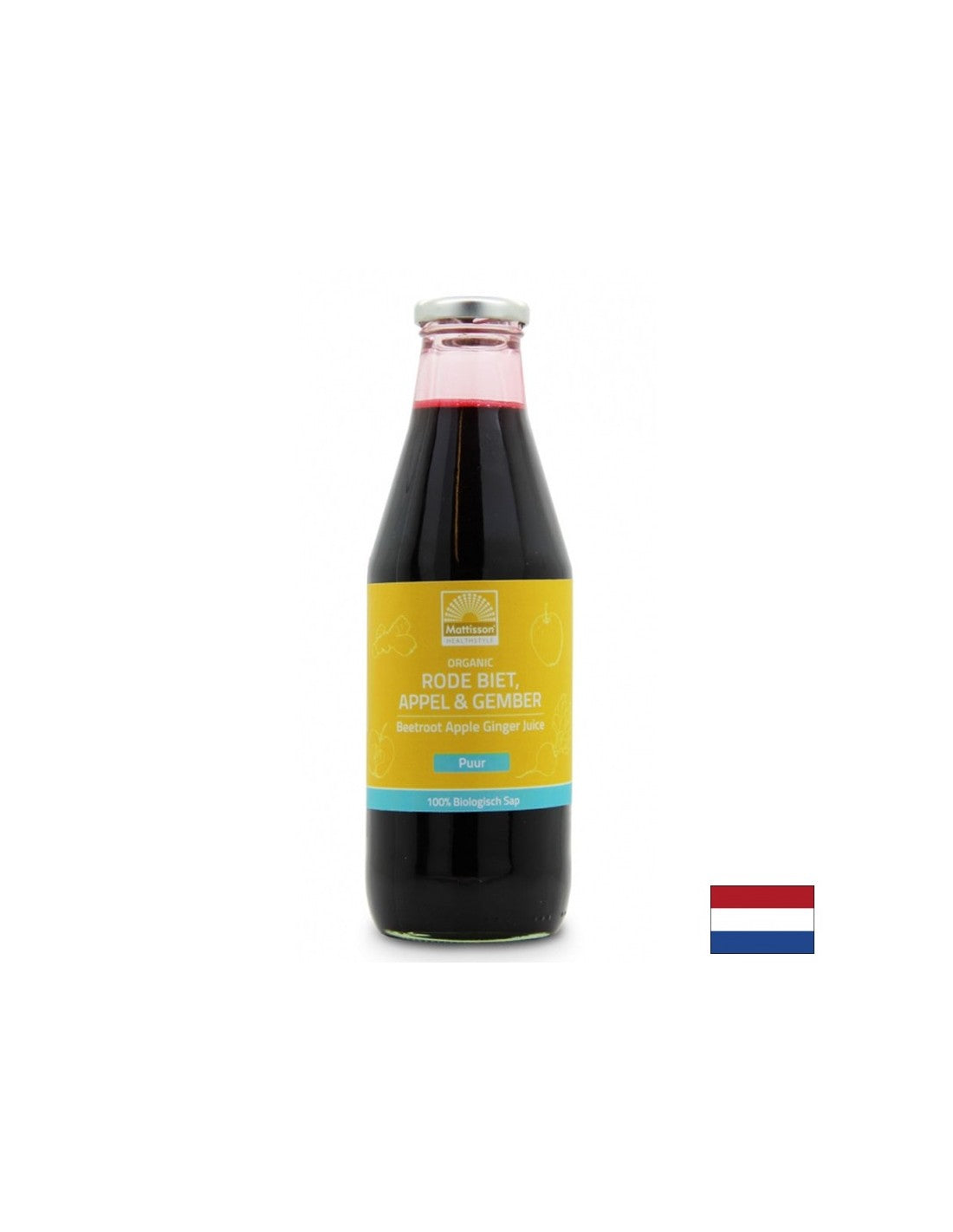 Succo biologico di barbabietola, mela e zenzero - Digestione e peristalsi, 750 ml
