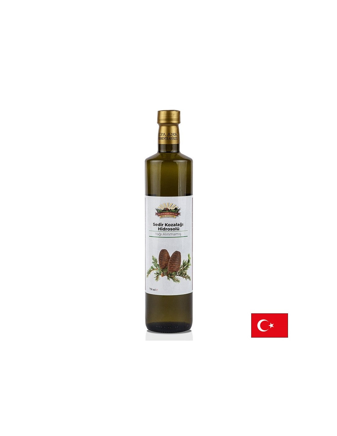 Hydrosol (Acqua Floreale) di Coni di Cedro - Cura della Pelle, del Sistema Respiratorio e Nervoso, 750 ml