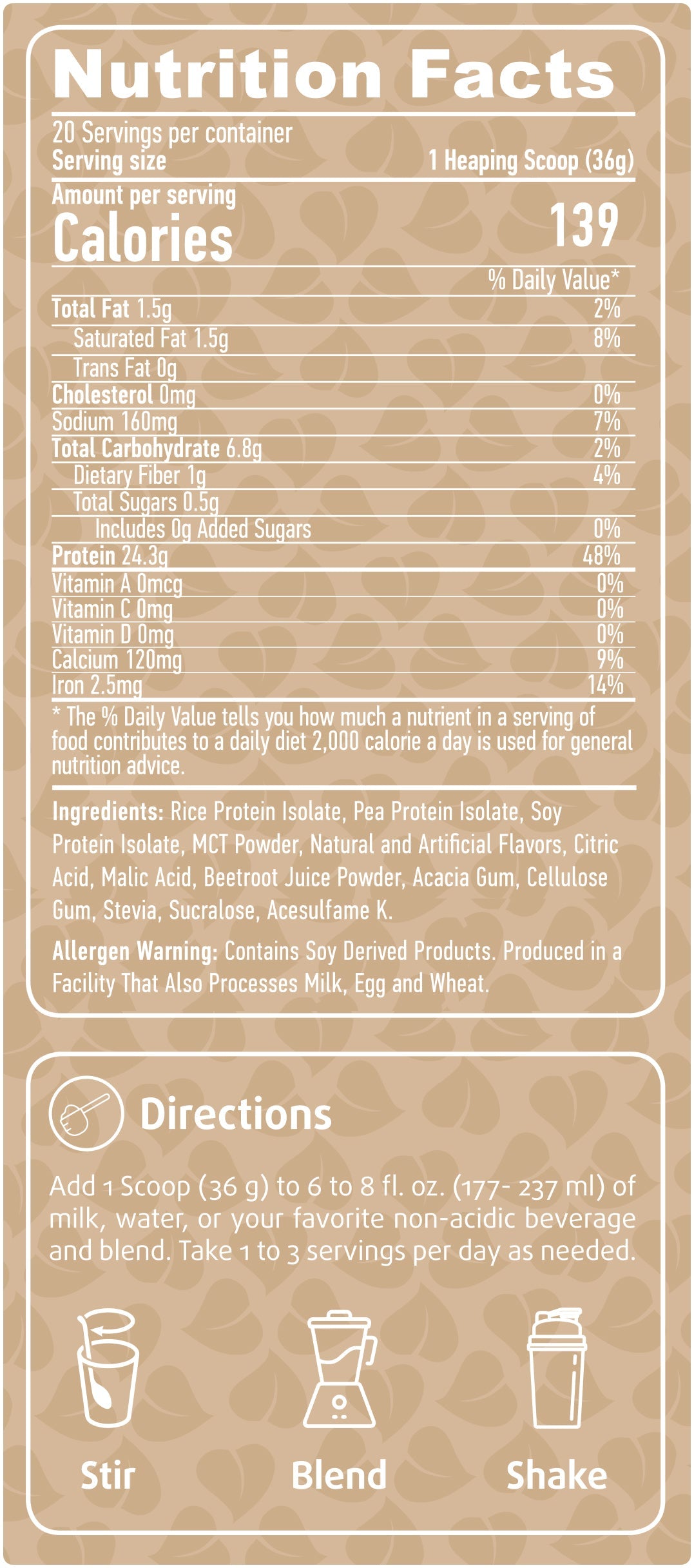 Proteina vegana - 0,750 kg