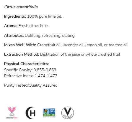 Olio di lime | Al 100% di agrumi puri Aurantifolia - 30 ml