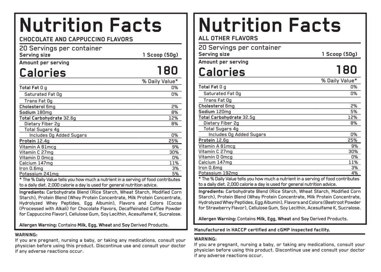 Gainer/borsa per costruzioni di massa - 1,00 kg