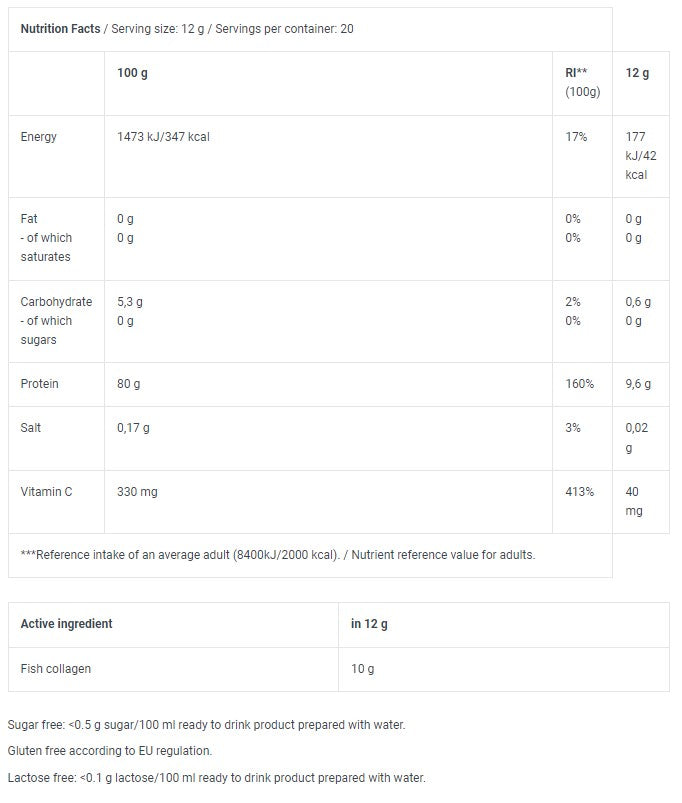 Drink per bere al collagene marino - 0,240 kg