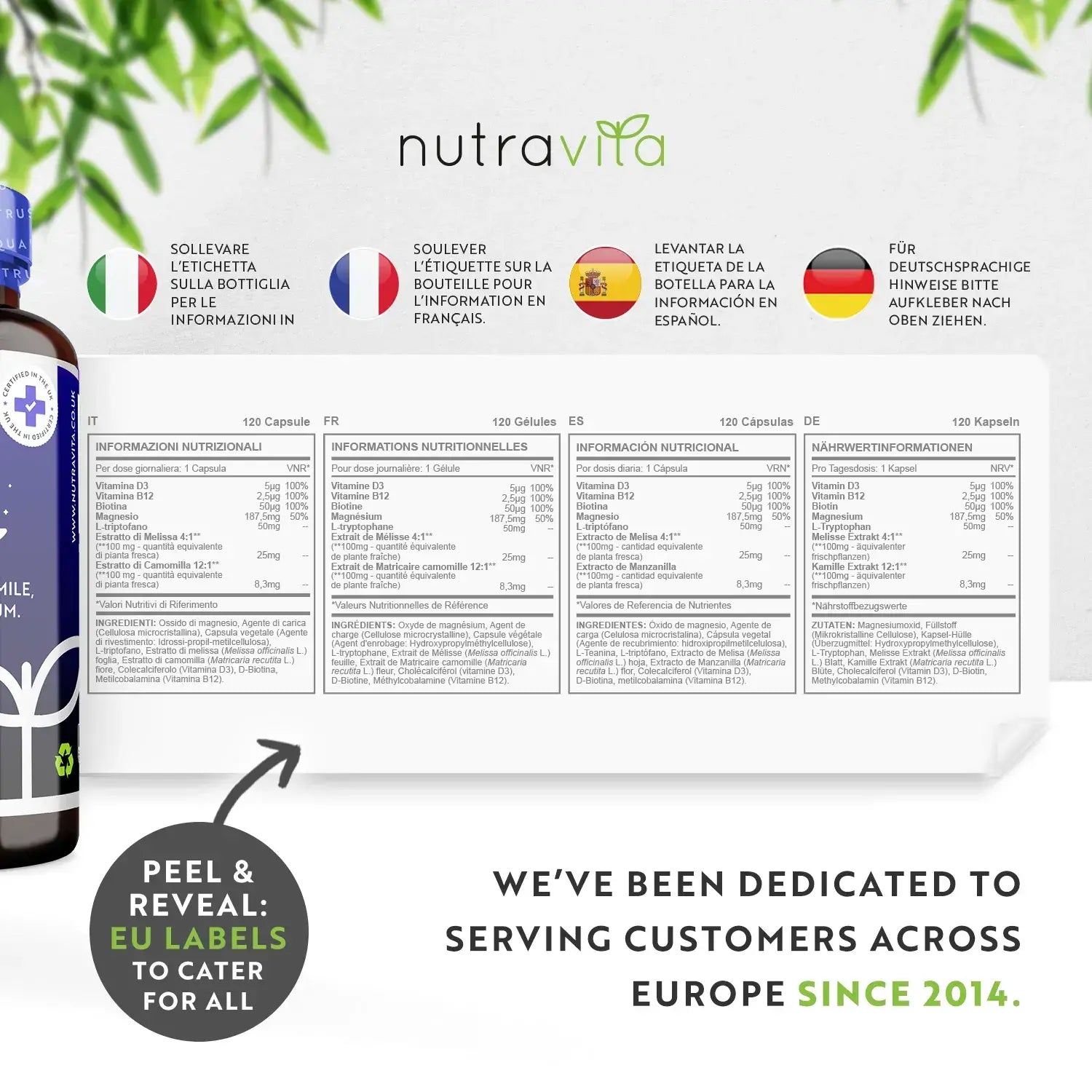 Natural Night Sleep Complex 120 Vcaps. Nutravita - Feel You