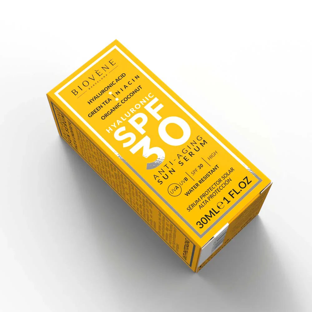 Crema solare facciale anti -invecchiamento SPF 30 con acido ialuronico - 30 ml