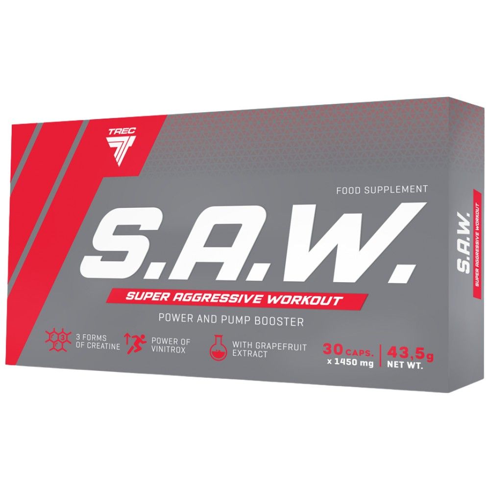 SAW CAPS | Pre -allenamento super aggressivo - 30 capsule