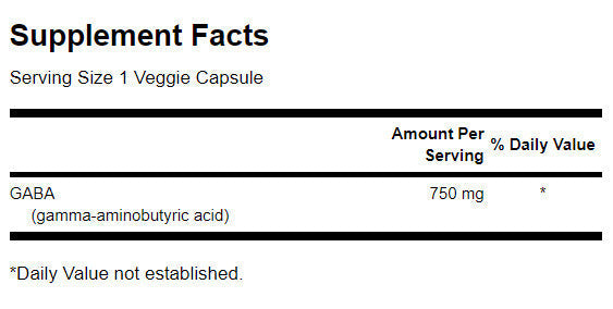 GABA 750 mg / Maximum Strength - 60 капсули - Feel You