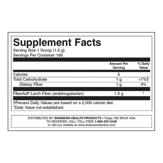 Fiberaid Larch Tree Arabinogalactan (AG) - 250 grammi