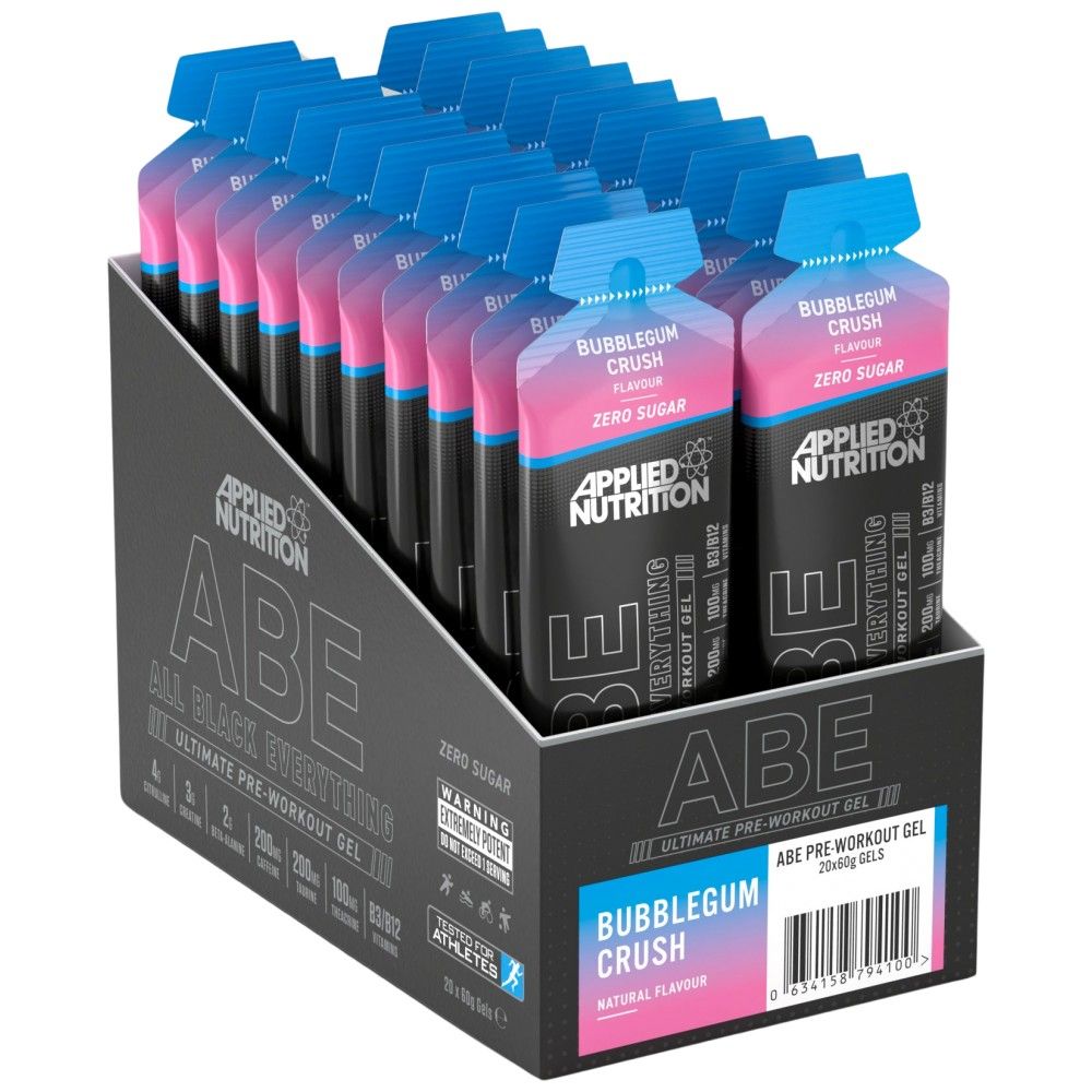 Abe gel | Tutto nero tutto pre -allenamento - 20 x 60 grammi