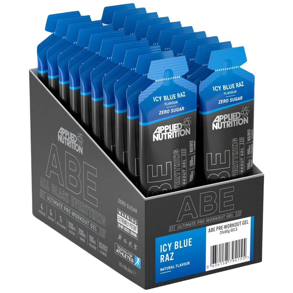 Abe gel | Tutto nero tutto pre -allenamento - 20 x 60 grammi