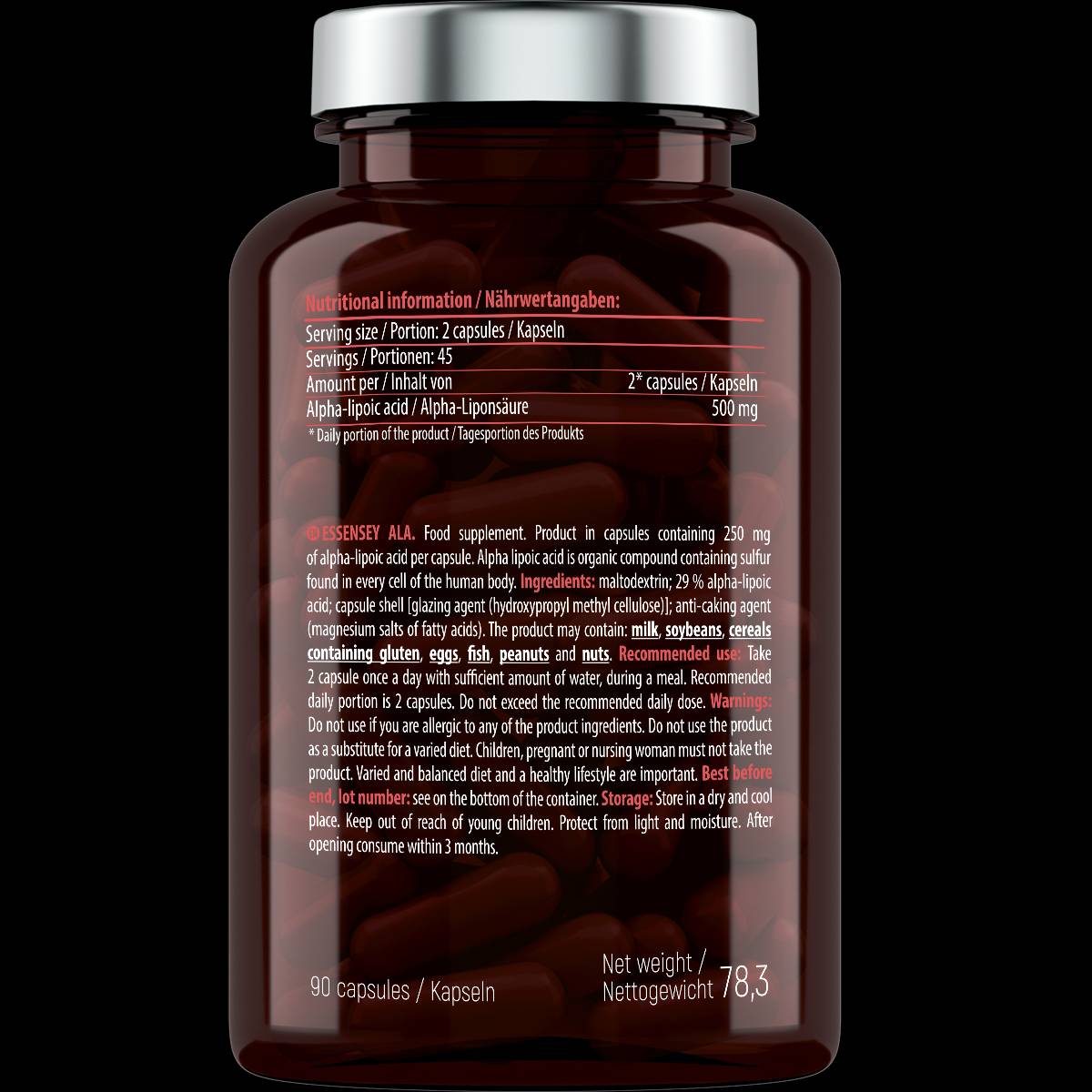 ALA | Acido alfa lipoico 500 mg - 90 capsule