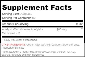 ALCAR 500/Acetil L-Carnitina 60 capsule