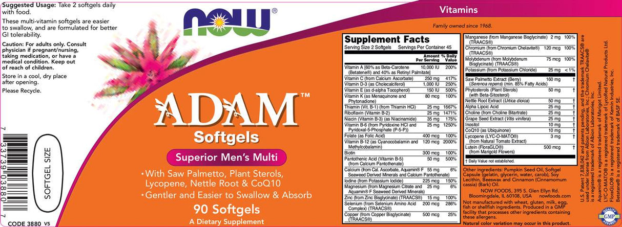 Adam Men's Vits - 90 capsule di gel