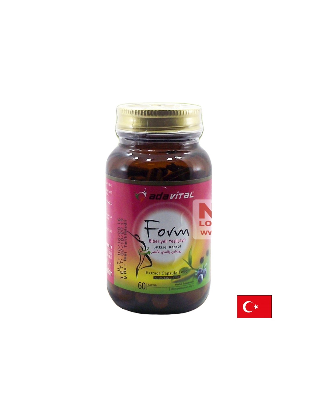 Formula a base di erbe per disintossicazione e perdita di peso - Adavital Form, 60 capsule