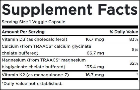 Magnesio Albion & Calcio/con vitamina D3 & K2 - 90 capsule