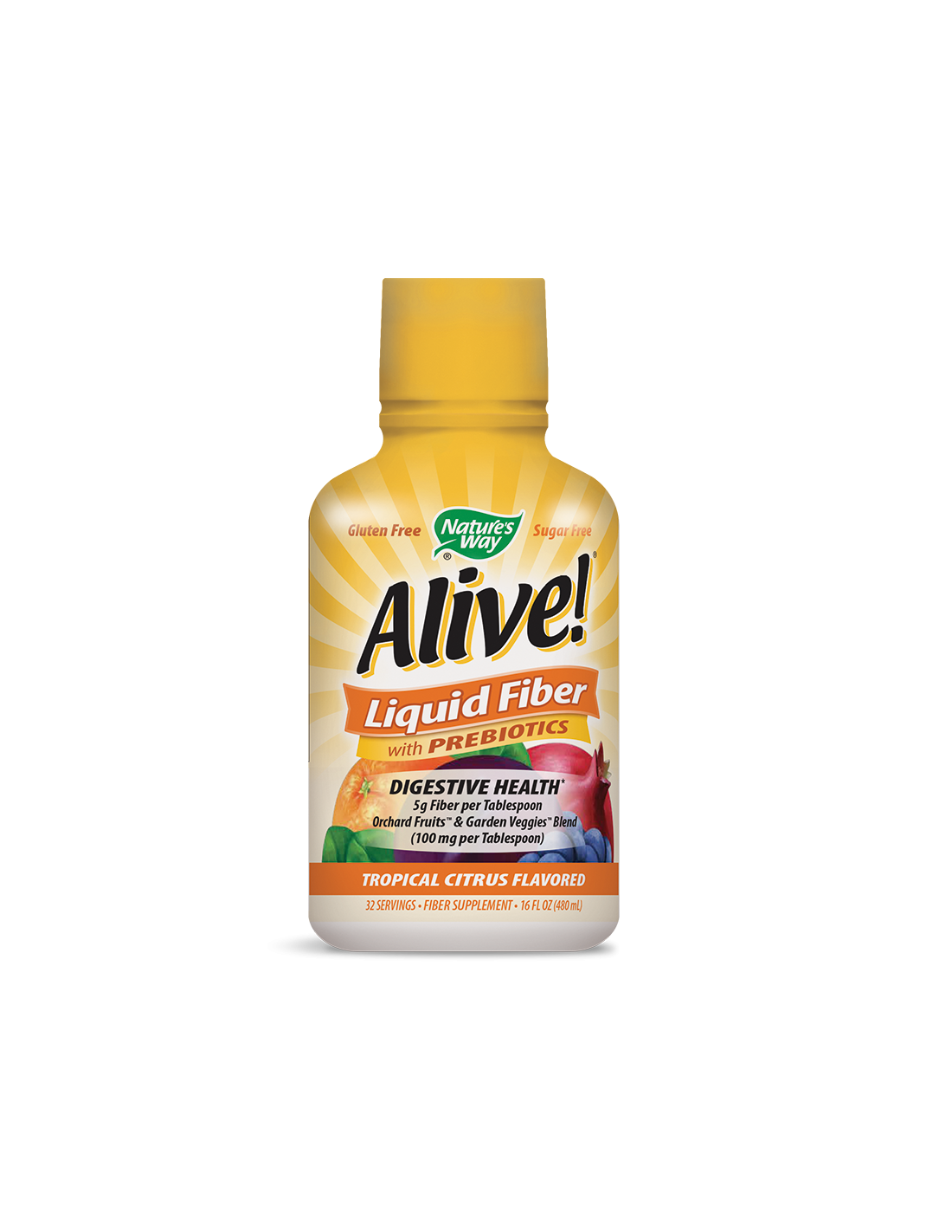 Fibra liquida con prebiotici <tc>Alive</tc> - <tc>Alive</tc>! Fibra liquida con prebiotici, 480 ml, 32 dosi (gusto agrumi)