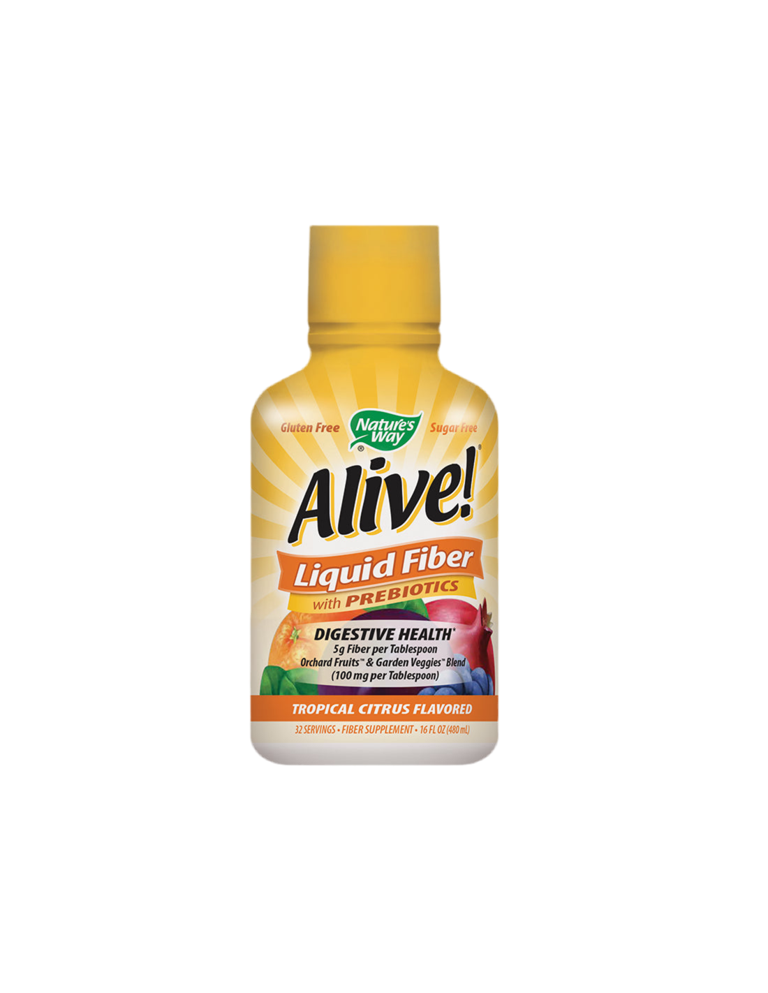 Fibra liquida con prebiotici <tc>Alive</tc> - <tc>Alive</tc>! Fibra liquida con prebiotici, 480 ml, 32 dosi (gusto agrumi)