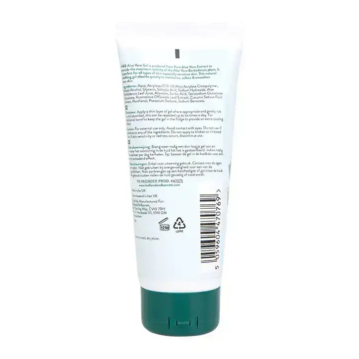 Gel di Aloe Vera 100% vegano 200 ml OLANDA & BARRETT