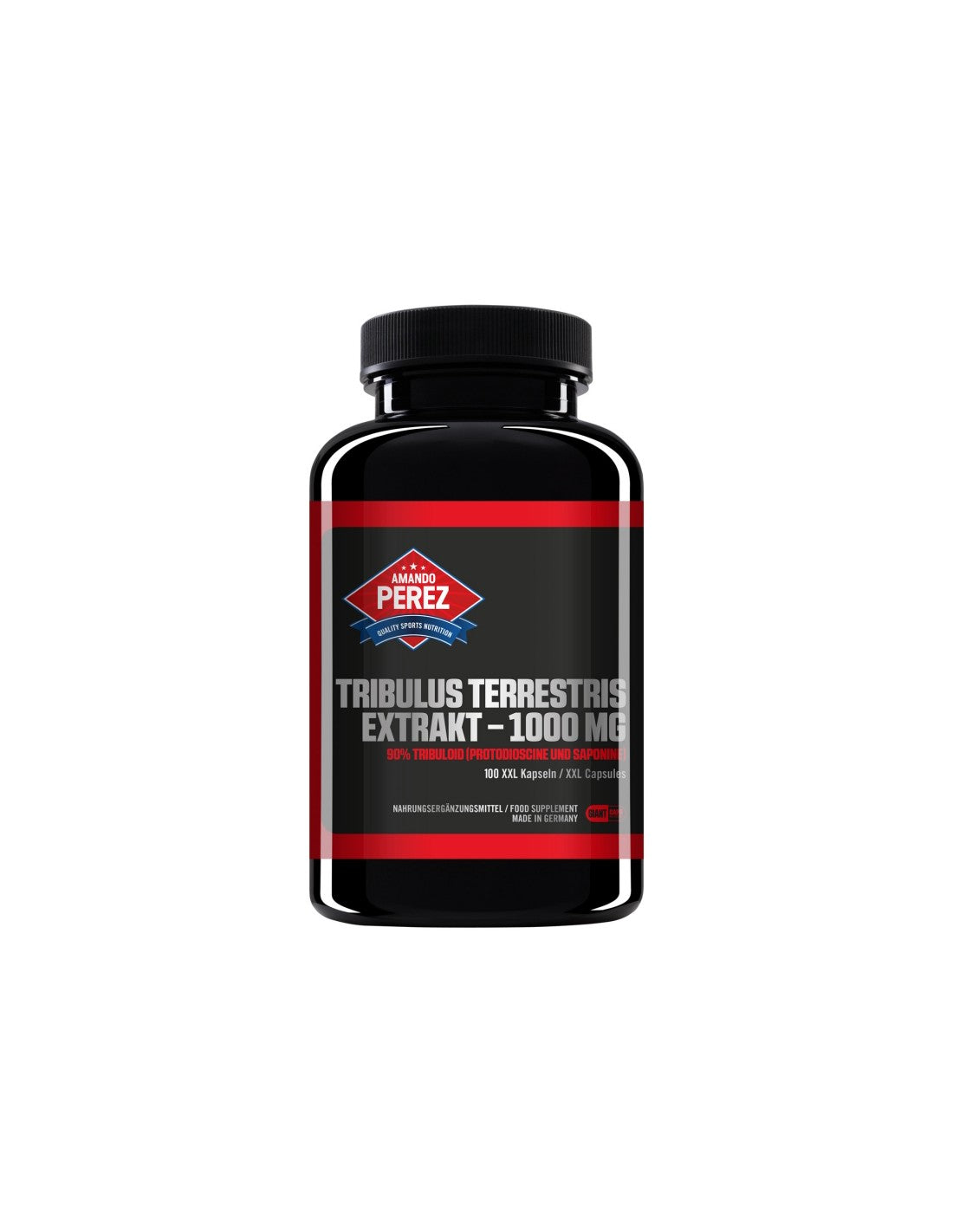 Amando Perez® Tribulus Terrestris Extrakt - Tribulus Terrestris (dente della nonna) 1000 mg, 90% tribuloide, 100 capsule XXL <tc>Vitabay</tc>