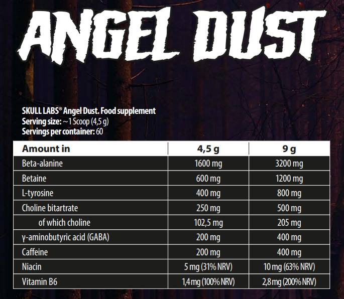 Angel Dust Pre-allenamento/Energizzante di nuova generazione - 270 grammi