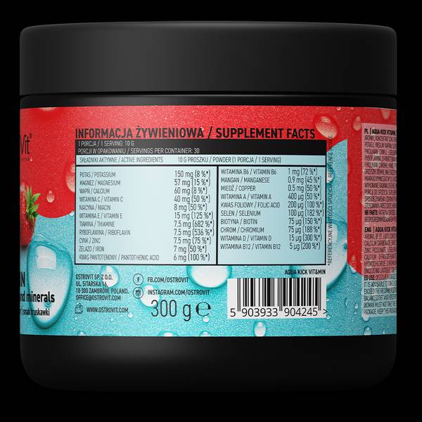 Aqua Kick/Idratazione avanzata con Vit&Min - 300 grammi