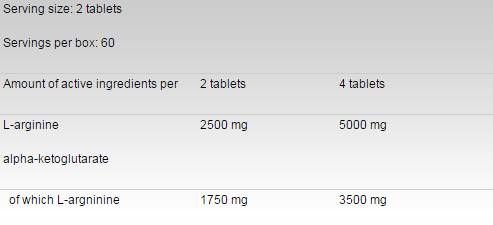Arginina AKG/AAKG 1250 mg - 120 Compresse