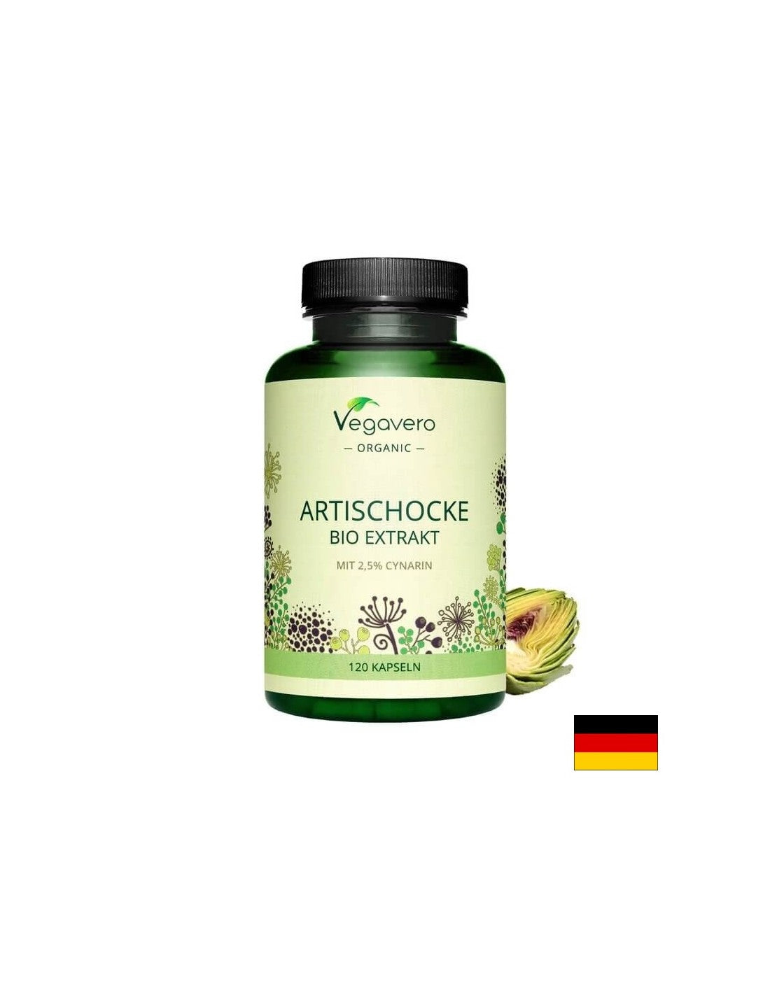 Artischocke Bio Extrakt/ Estratto di carciofo BIO, 120 capsule, 100% vegano <tc>Vegavero</tc>