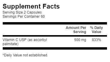 Ascorbil Palmitato 250 mg - 120 capsule