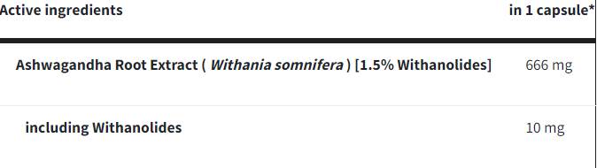 Ashwagandha 666mg | con 1,5% Withanolidi - 60 capsule