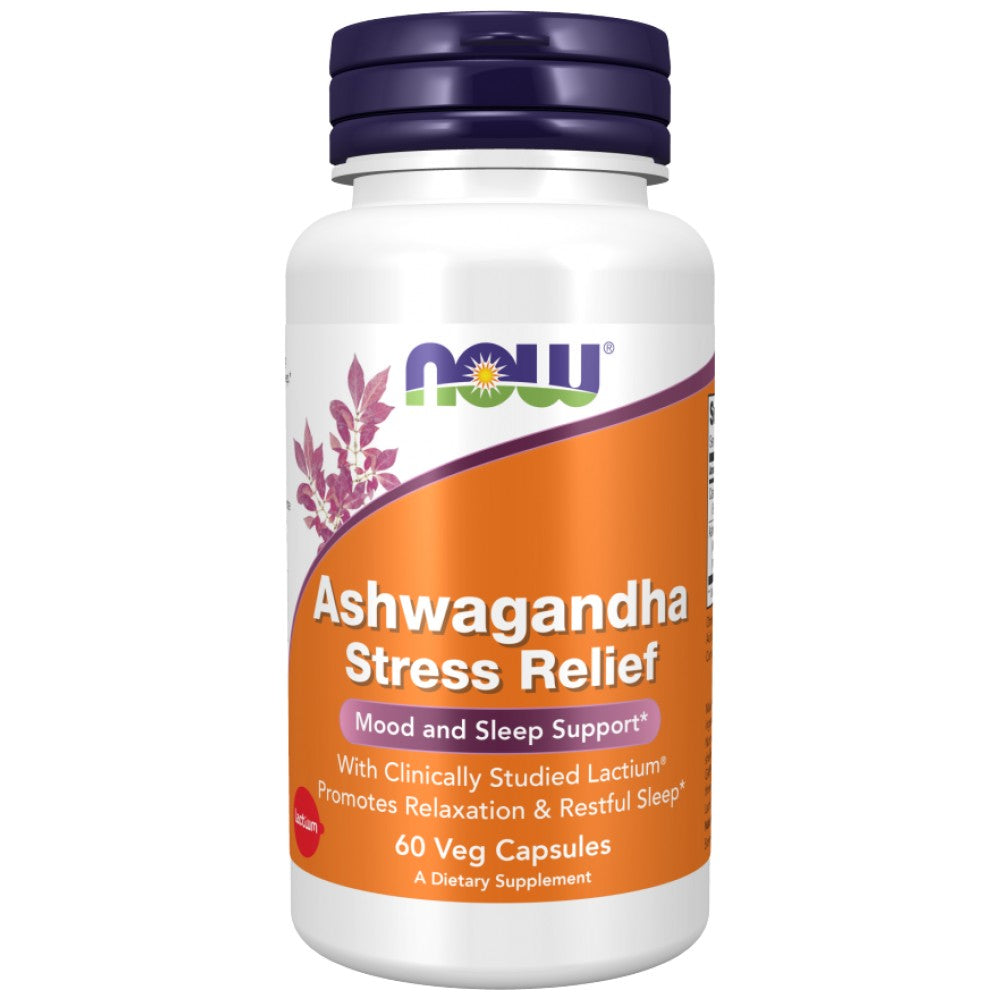Sollievo dallo stress di Ashwagandha | Con Peptidi Bioattivi del Latte - 60 capsule