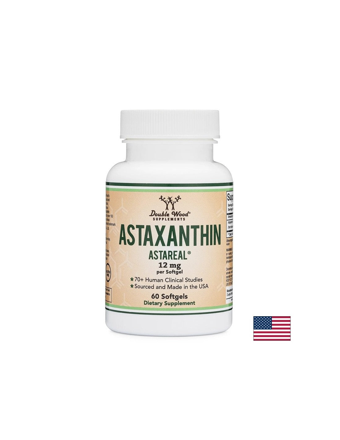 Antiossidante - Astaxantina (Astaxantina Astareal), 12 mg x 60 capsule softgel <tc>Double Wood</tc>