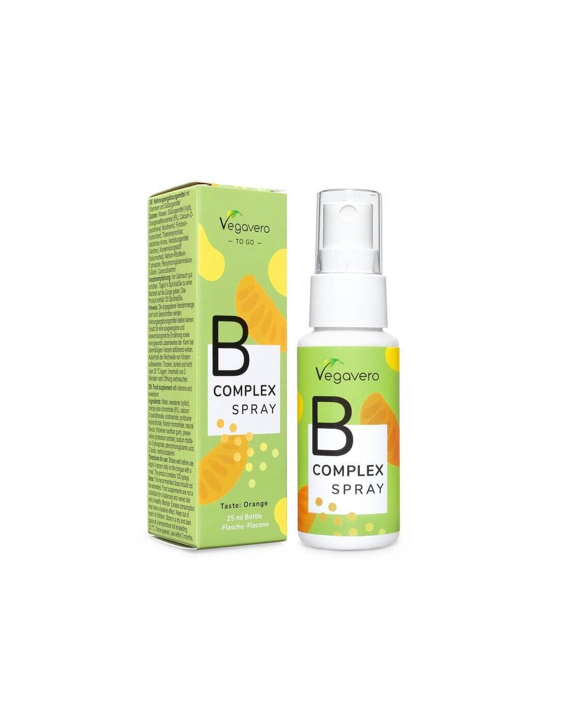 Complesso B/ Complesso di vitamina B/ Spray orale, 25 ml, 100% vegano <tc>Vegavero</tc>