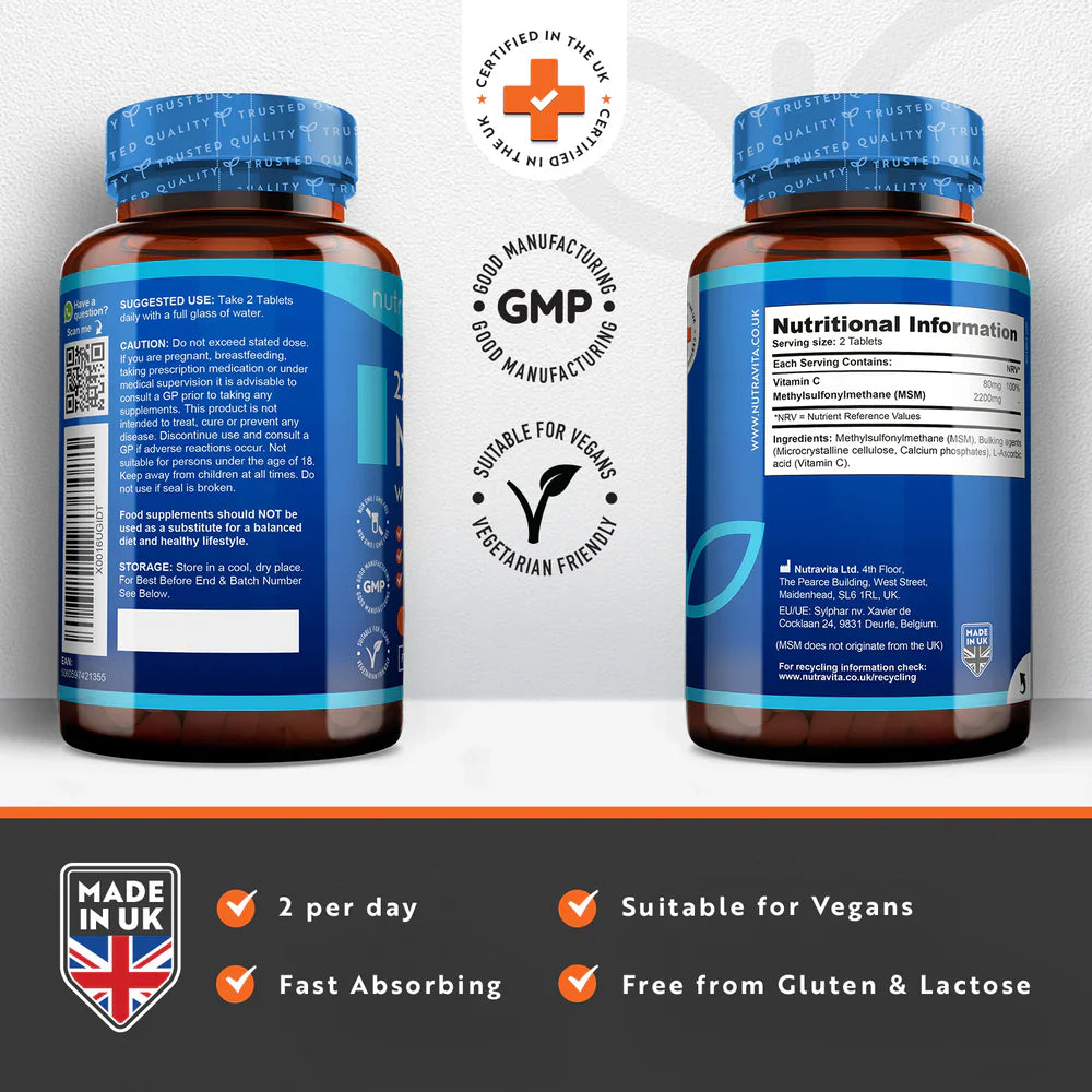 MSM 2200 mg (ossa e giunti) - 365 compresse