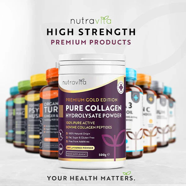 Polvere di collagene bovino puro al 100% 20000 mg Peptan® 500 G, (25/50 dosi)