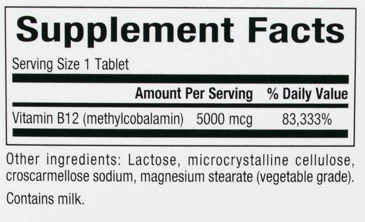 B12 Metilcobalamina 5000 mcg - 60 Compresse masticabili
