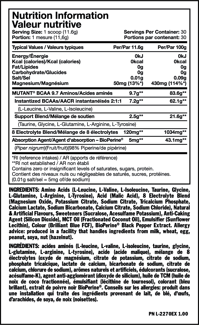 BCAA 9,7/30 Serv. -0,348 chilogrammi