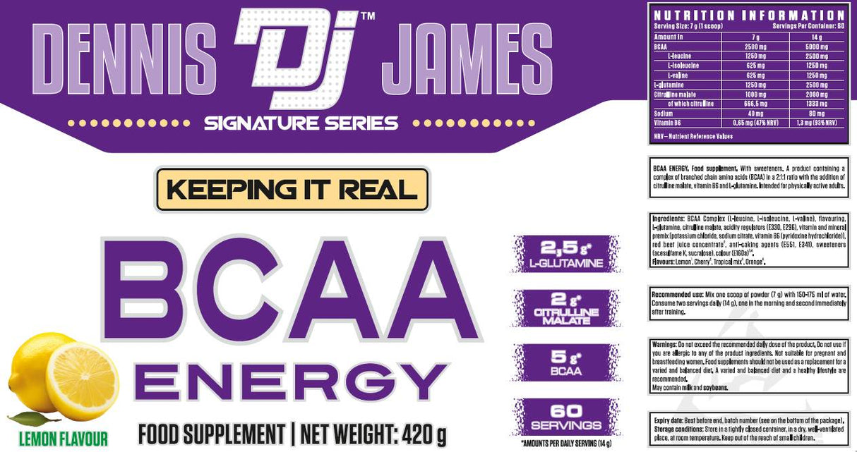 BCAA Energy | con L-Glutammina & L-Citrullina Malato - 420 grammi