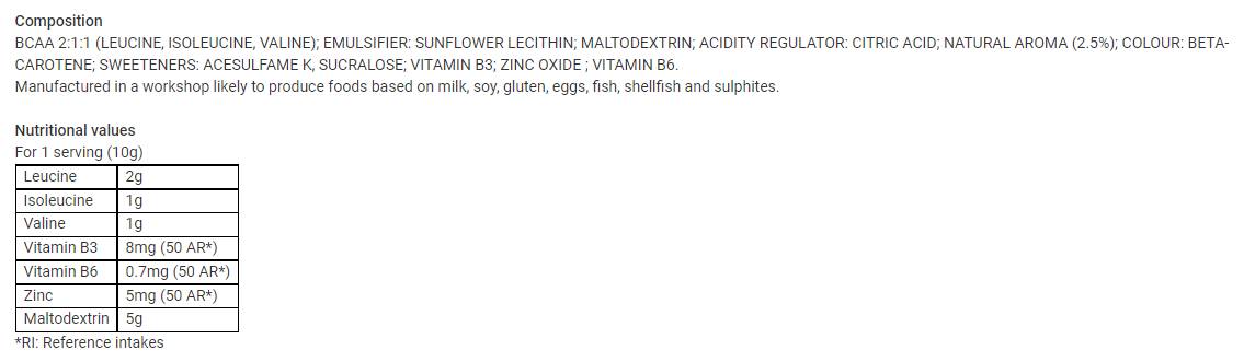BCAA Ottimizzazione | con Maltodestrina - 250 grammi