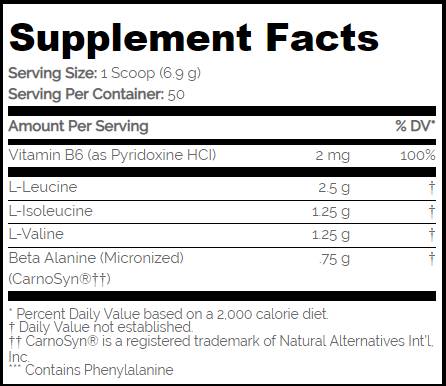 BCAA Pro 5000/Senza aspartame - 345 grammi