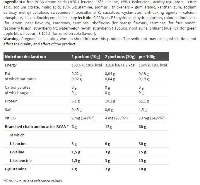BCAA Xplode Polvere Bustine 40 bustine