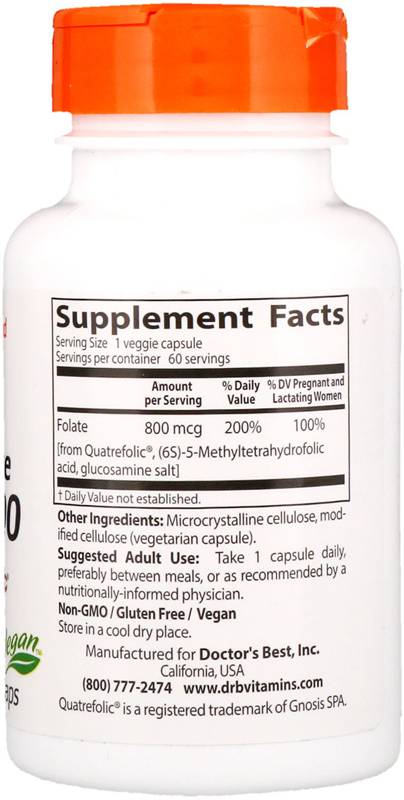 BEST Folato completamente attivo 800 mcg - 60 capsule