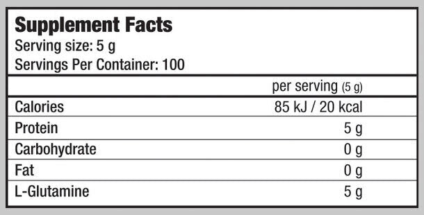 <tc>BioTech USA</tc> 100% L-Glutammina 0,500 kg