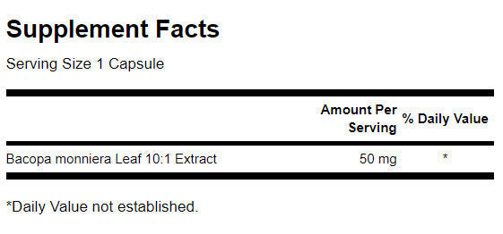 Bacopa Monniera Estratto 10:1 50 mg - 90 capsule