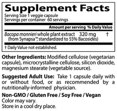 Bacopa con Synapsa 320 mg - 60 capsule