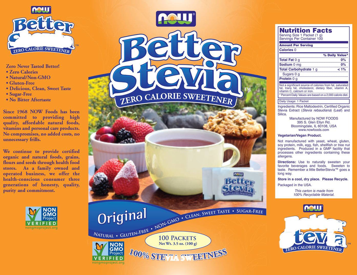 Pacchetti originali Better Stevia® - 100 pacchetti