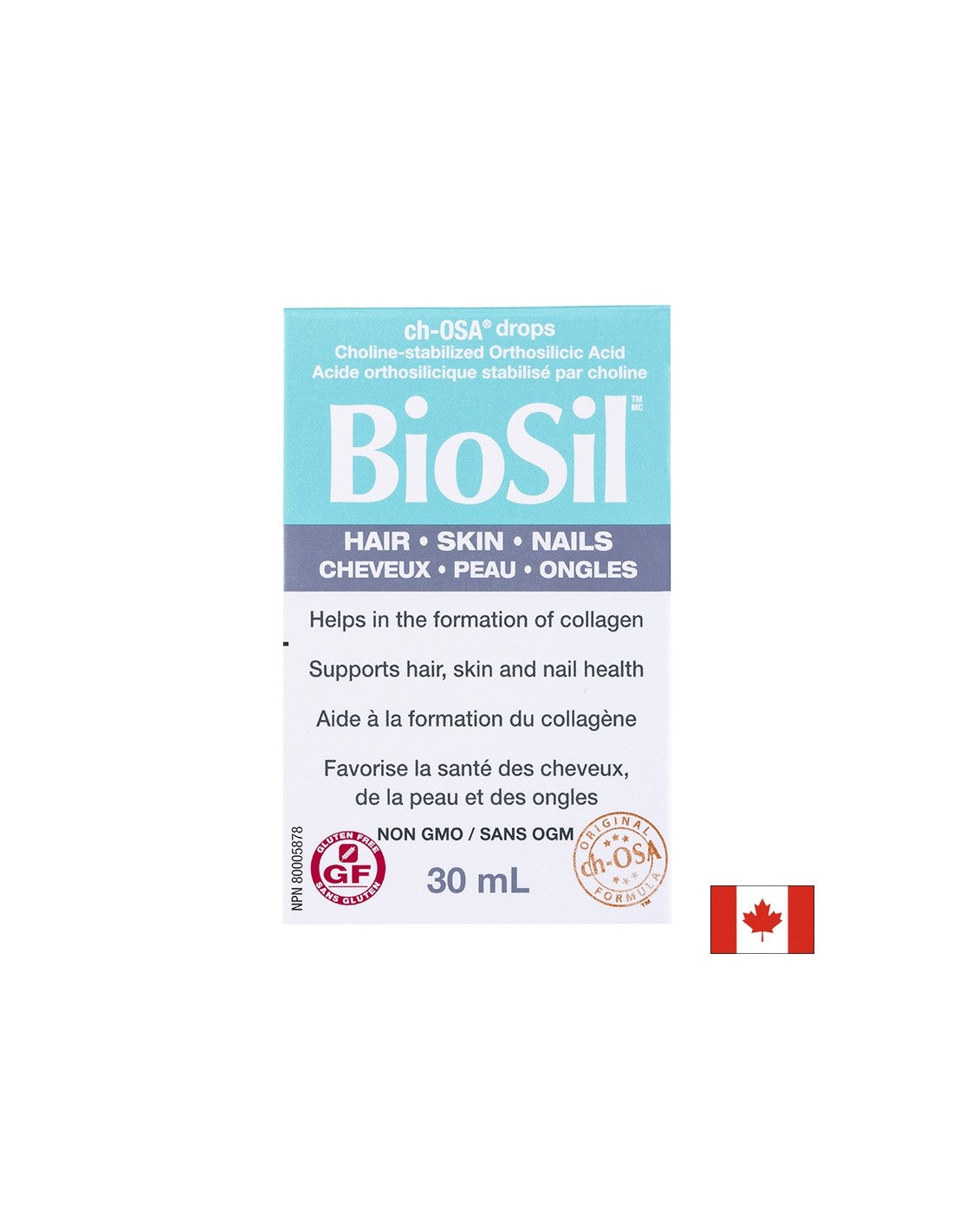 BioSil™ Capelli, Pelle & Unghie 30 ml x 60 dosi giornaliere <tc>Natural Factors</tc>