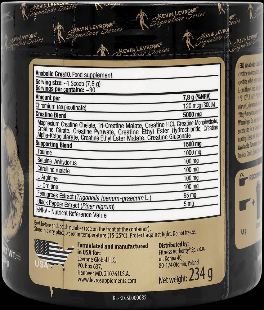 Black Line/Anabolic Crea 10 - 234 grammi
