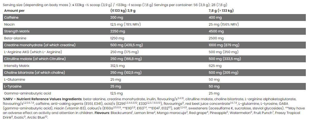 Black Line/Scatterbrain/Pre allenamento super concentrato - 222 grammi