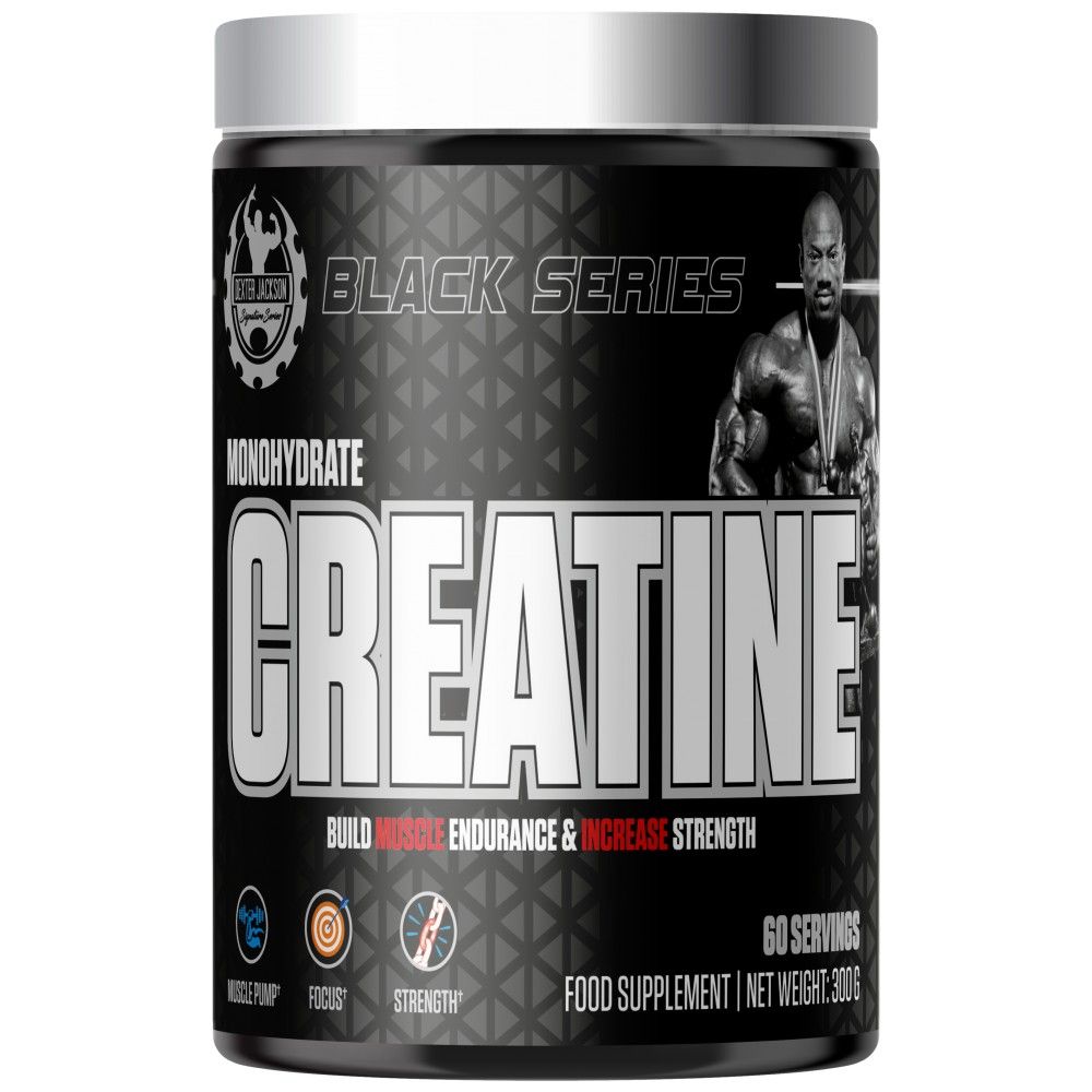 Serie nera | Creatina Monoidrato con Vitamina B6 - 300 grammi