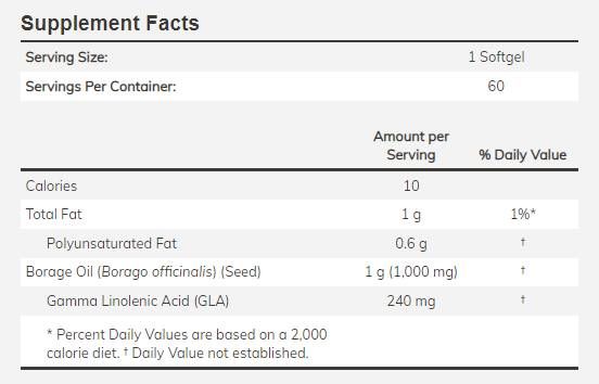 Olio di Borragine 1000 mg - 60 Capsule gel