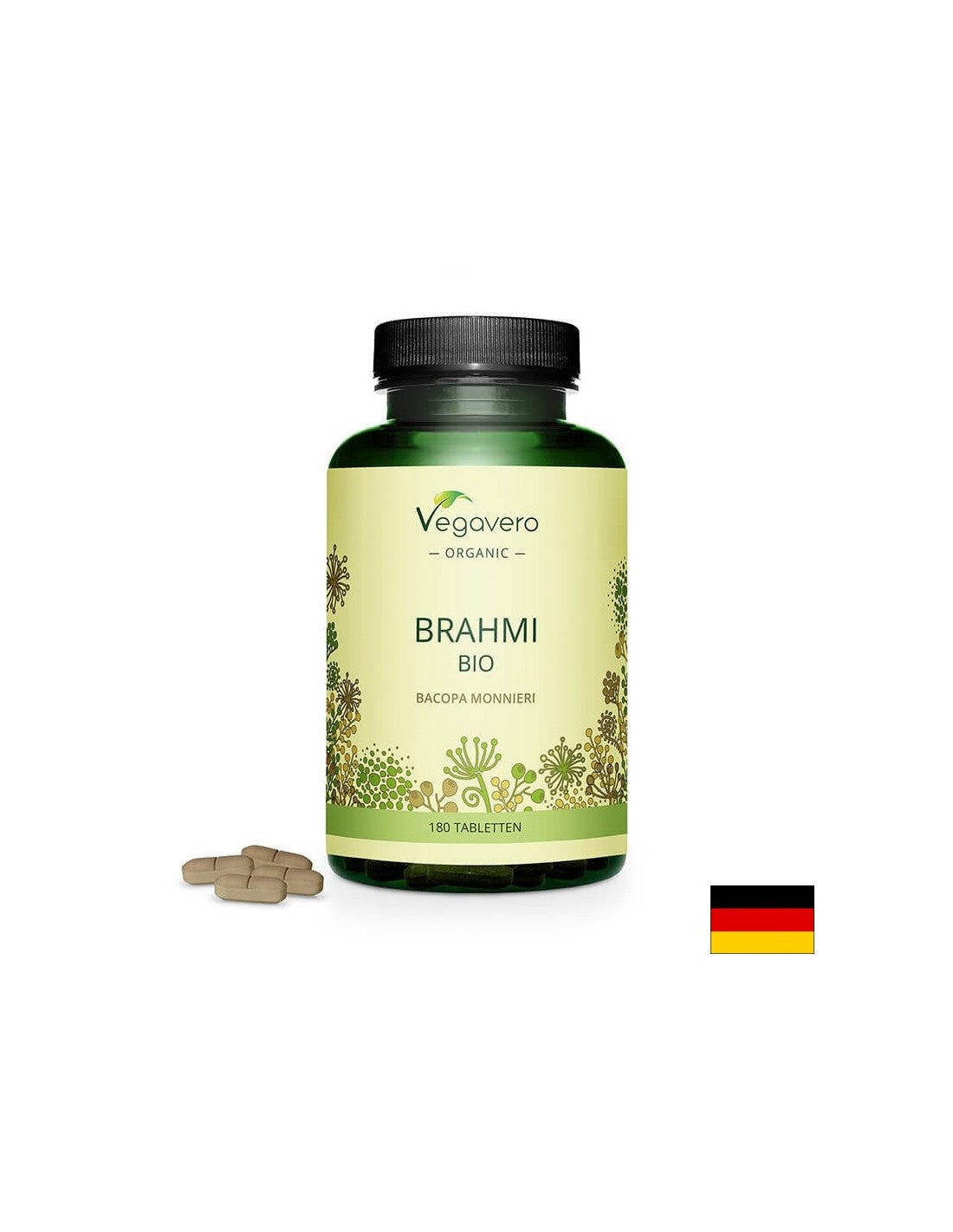 Brahmi BIO – Bacopa Monieri BIO - Brahmi – Bacopa Monieri, 180 compresse <tc>Vegavero</tc>